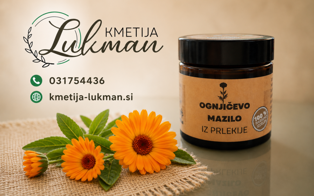Ognjičevo mazilo iz Prlekije – nežna moč ognjiča za nego kože